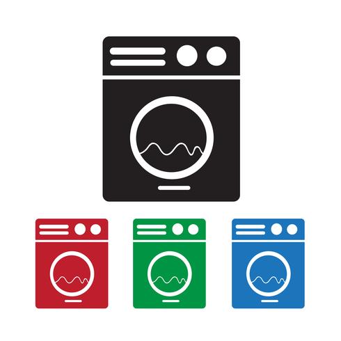 Ícone de máquina de lavar roupa vetor