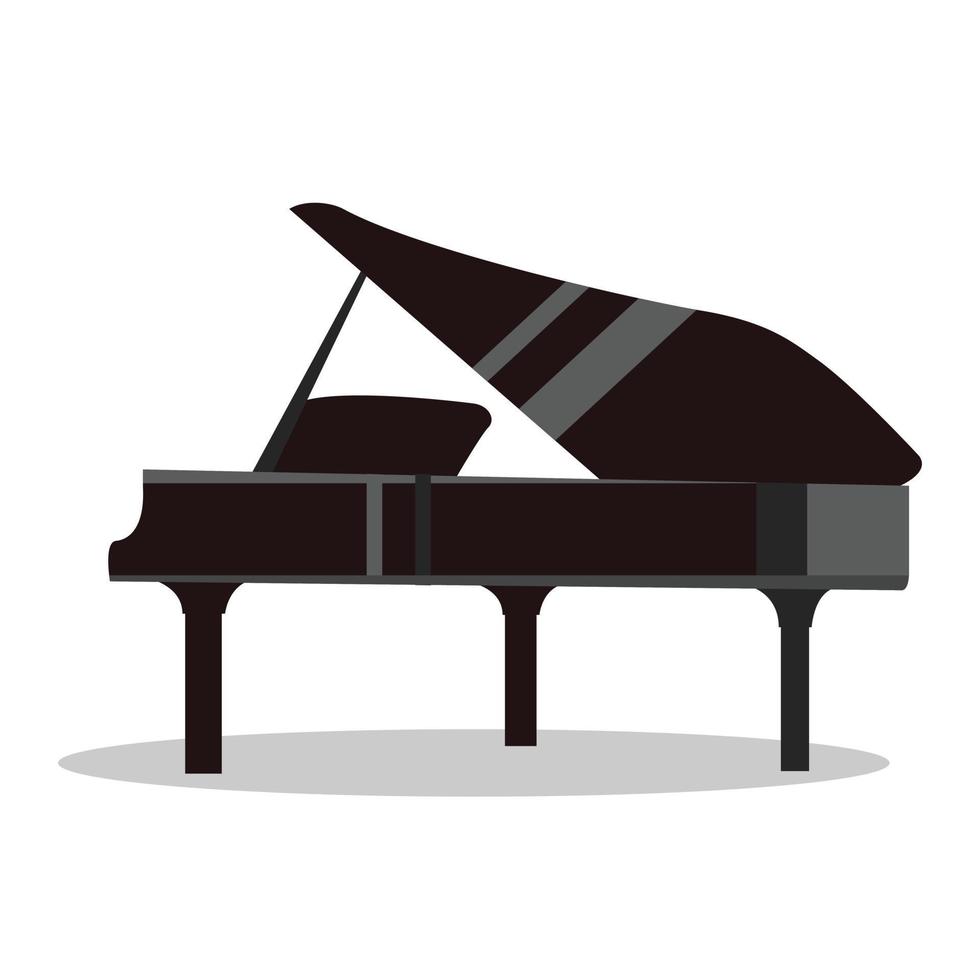 ilustração clássica de piano de cauda em fundo branco vetor