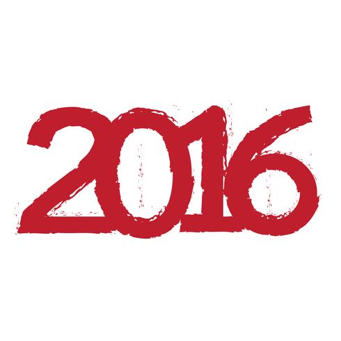 Feliz novo ano de 2016 vetor