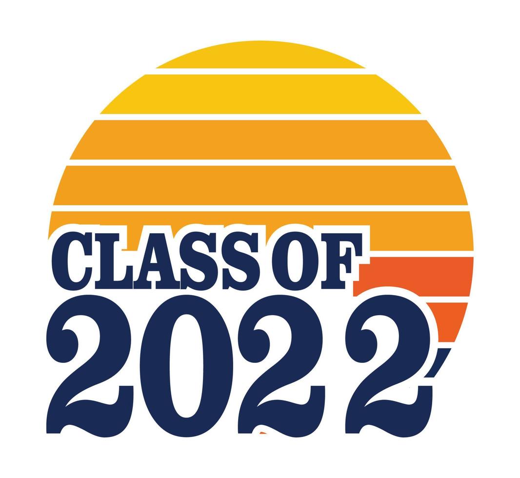 classe de 2022 vetor, design de camiseta vetor