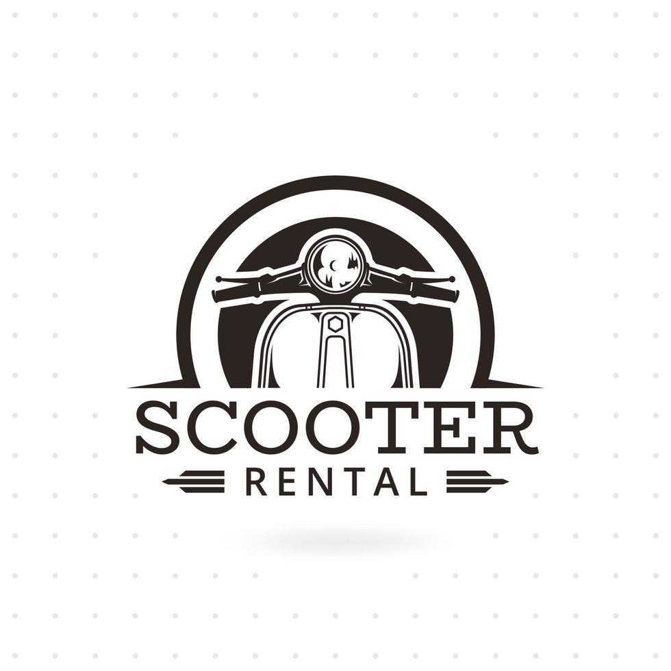 design de logotipo de vetor de scooter