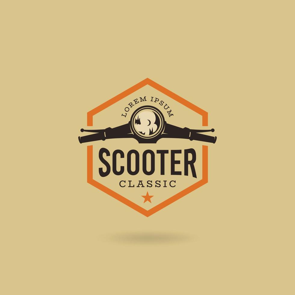 design de logotipo de vetor de scooter