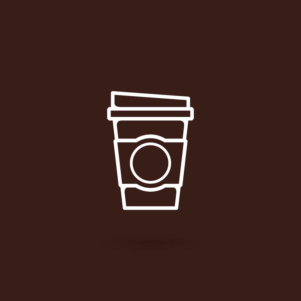 ícone de xícara de café descartável vetor