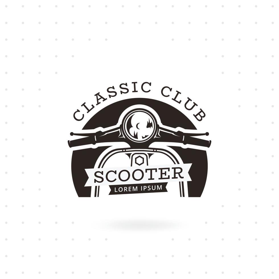 design de logotipo de vetor de scooter