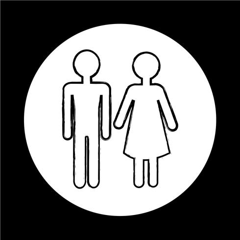 homem e mulher ícone de pessoas vetor