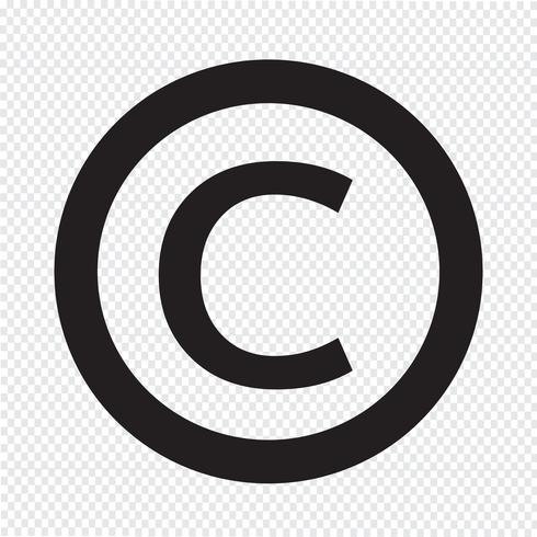 ícone de símbolo de direitos autorais vetor