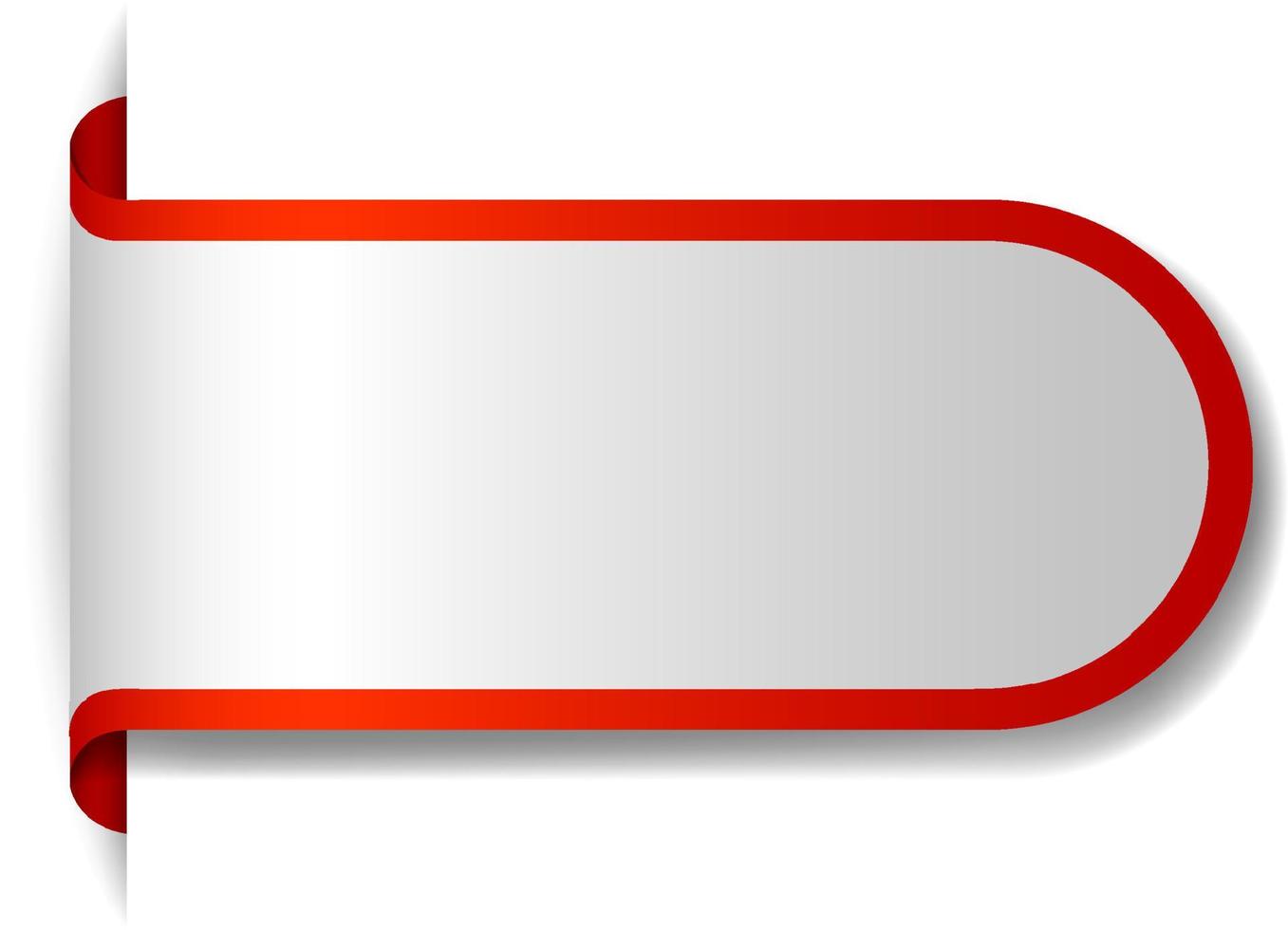 design de bandeira vermelha em fundo branco vetor