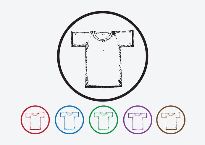 Camisa de vestuário e t-shirt ícone Ícones de vestuário vetor