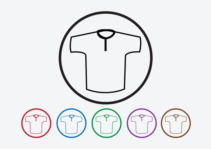 Camisa de vestuário e t-shirt ícone Ícones de vestuário vetor