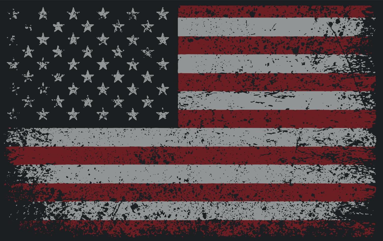 conceito de bandeira americana angustiado vetor