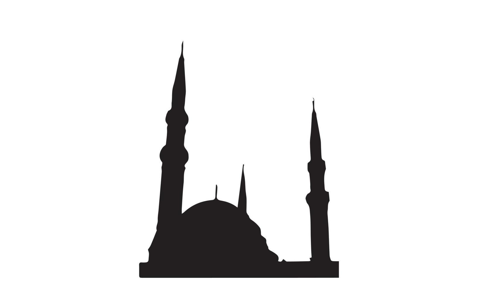 design de ilustração vetorial de mesquita preto e branco vetor
