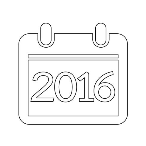 Calendário para 2016 vetor