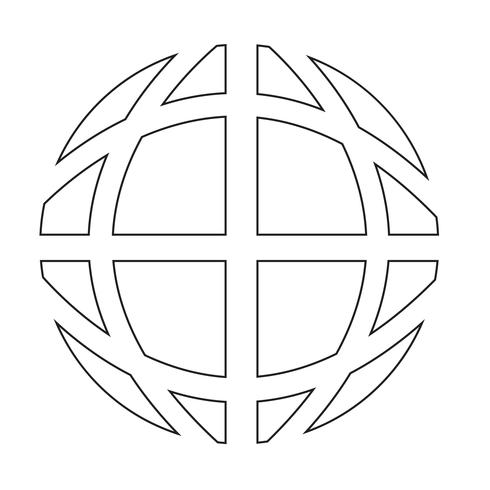Ícone de terra do globo vetor