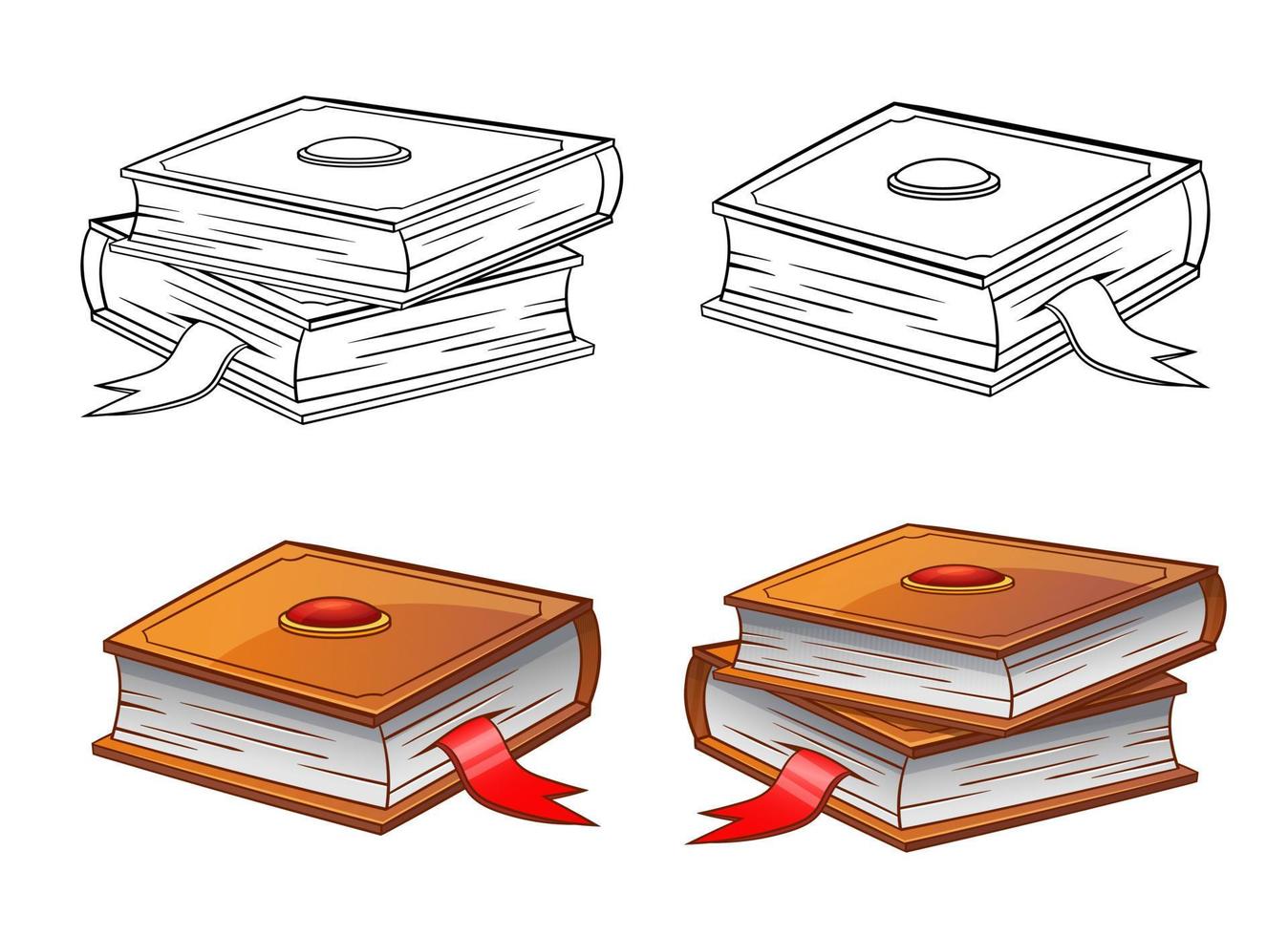 ilustração de design de vetor de livros isolada no fundo branco