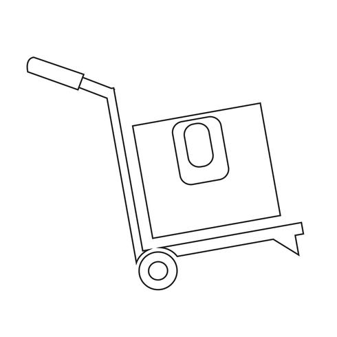 ícone de caixa de logística vetor