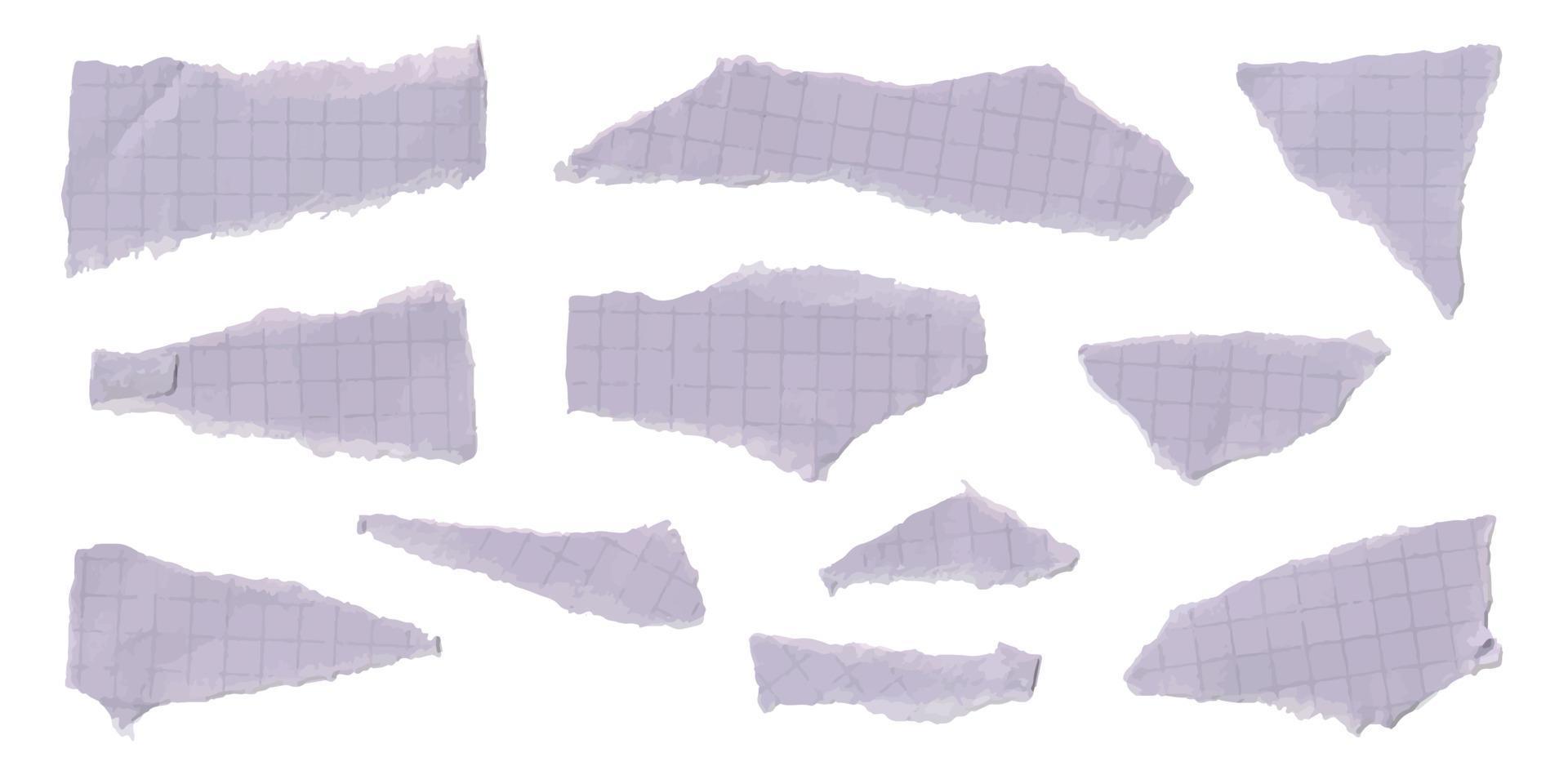 ilustração em vetor de pedaços de papel rasgados. fundo de textura gráfica para design.