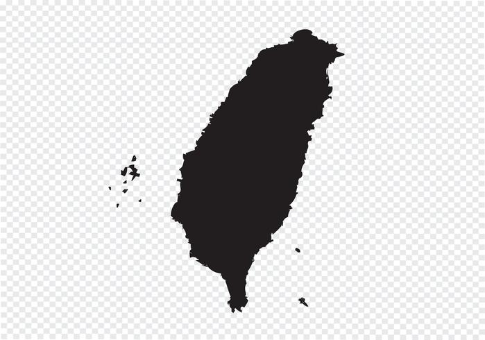 Mapa de Taiwan sinal de símbolo vetor