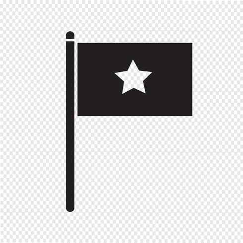 sinal de símbolo de ícone de bandeira vetor