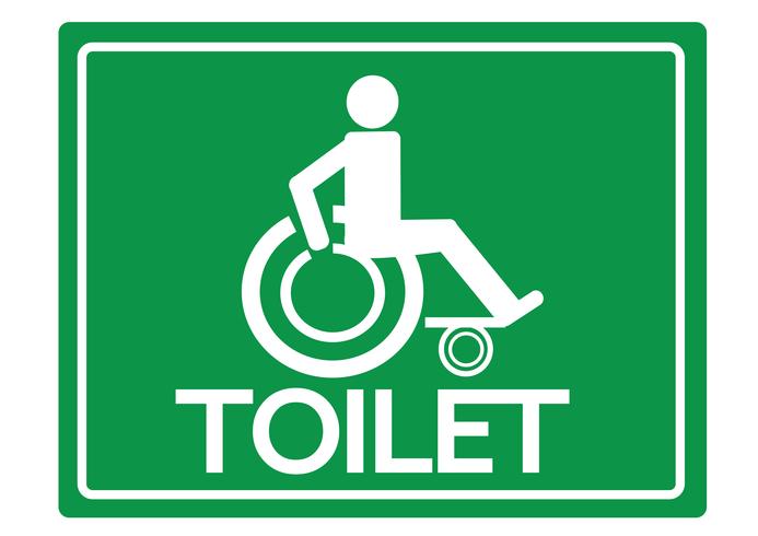 Banheiros sanitários para cadeira de rodas Handicap Icon design vetor