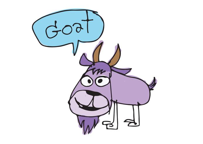ilustração dos desenhos animados de cabra vetor