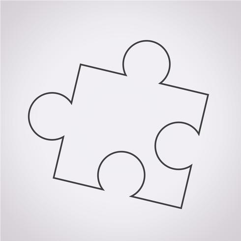símbolo de ícone de quebra-cabeça vetor