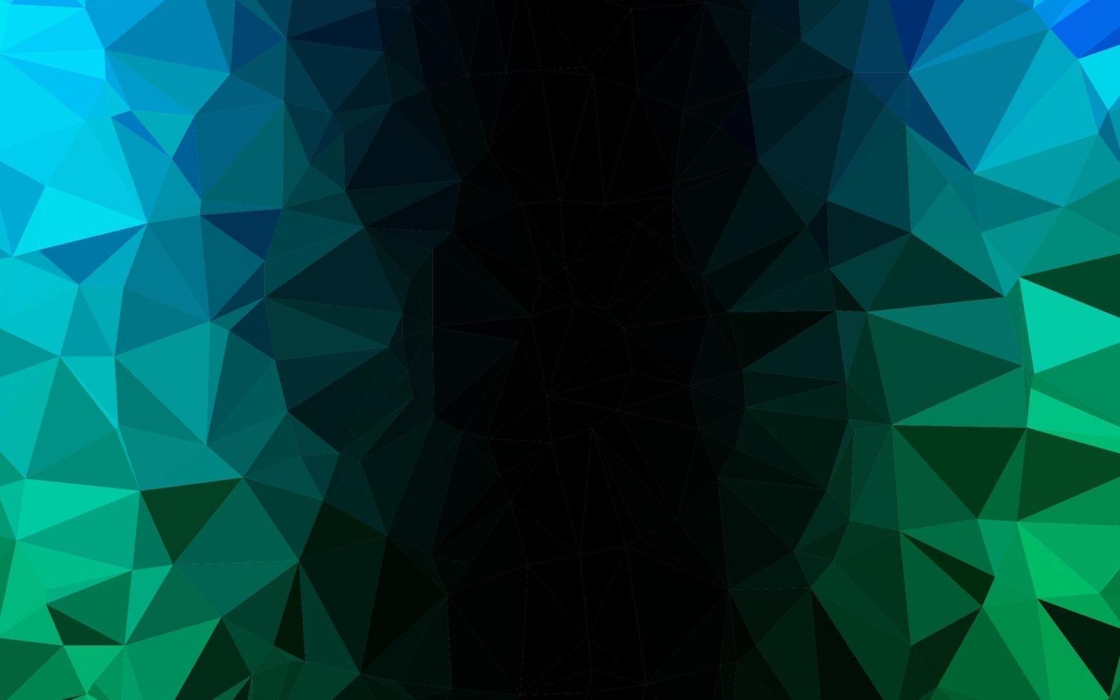 luz azul, textura de triângulo embaçado de vetor verde.