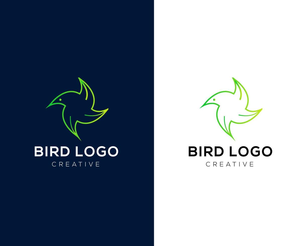 modelo de design de logotipo de ícone de pássaro vetor