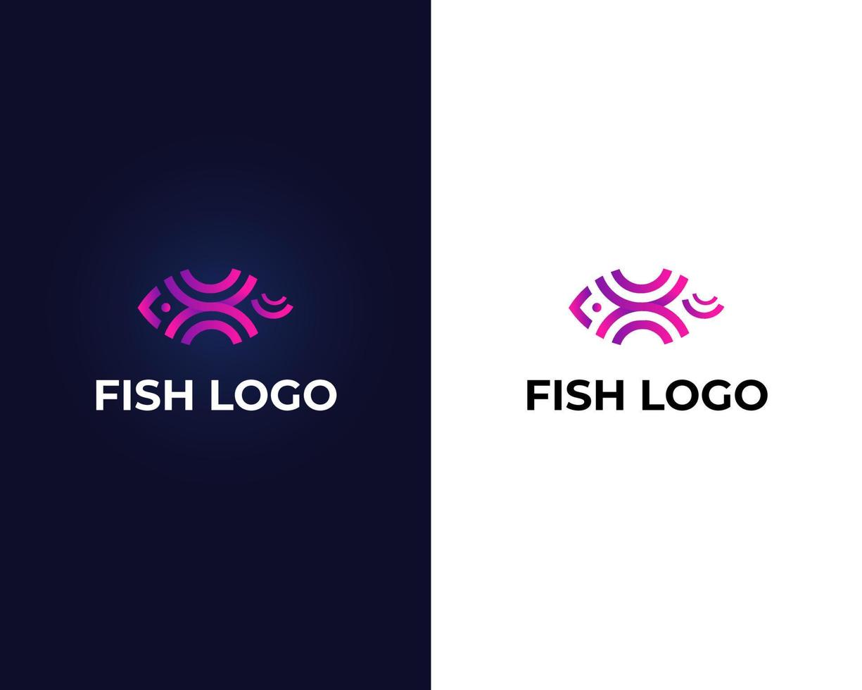 modelo de vetor de design de logotipo de peixe