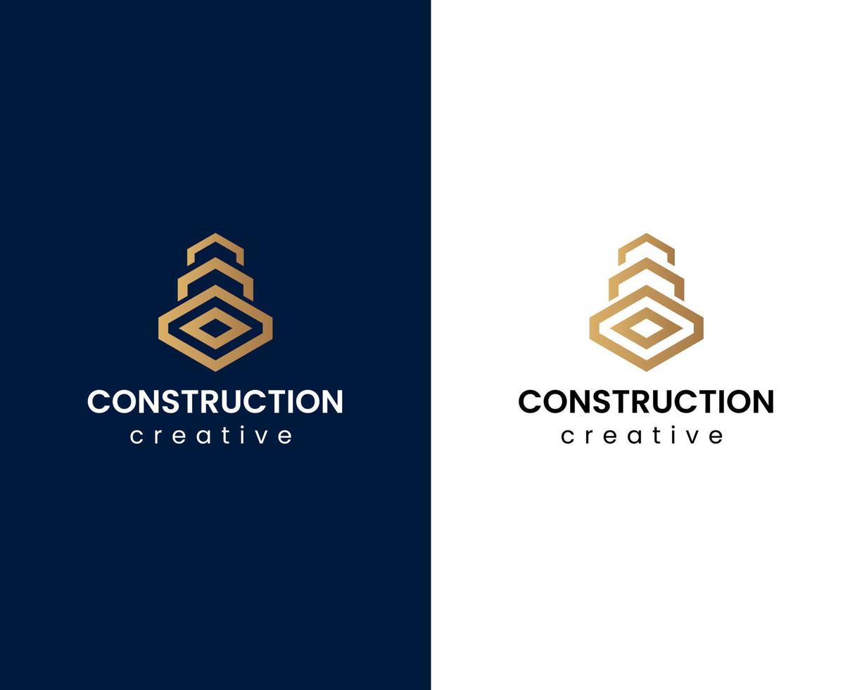 vetor de design de ícone de logotipo de construção