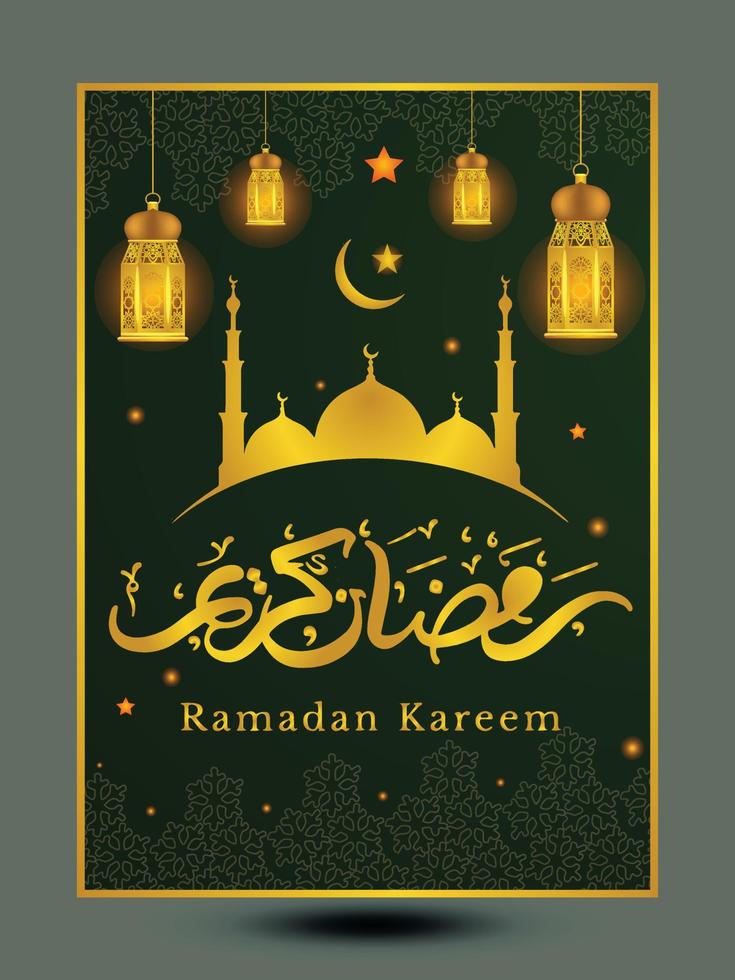 vetor livre da bandeira islâmica do ramadan kareem