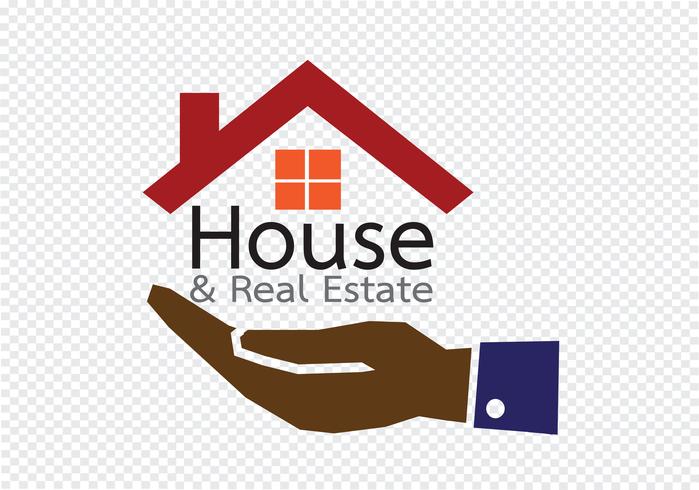 Hand and Home icon Conceito imobiliário vetor