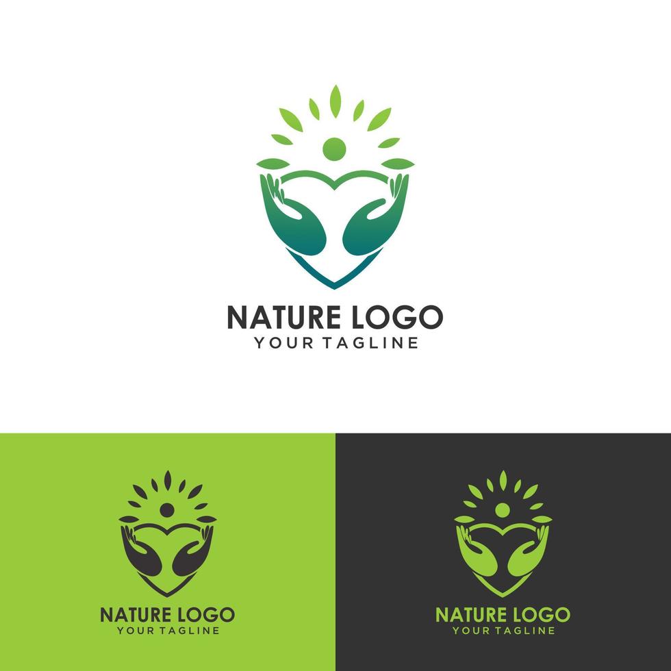 logotipo da natureza da folha vetor