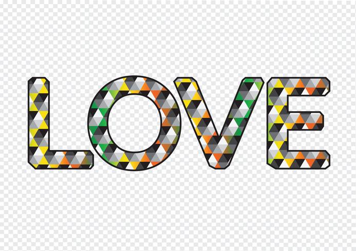 LOVE Font Type para cartão de dia dos namorados vetor