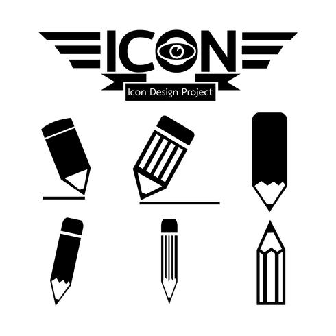 ícone de lápis sinal de símbolo vetor