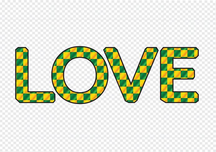 LOVE Font Type para cartão de dia dos namorados vetor