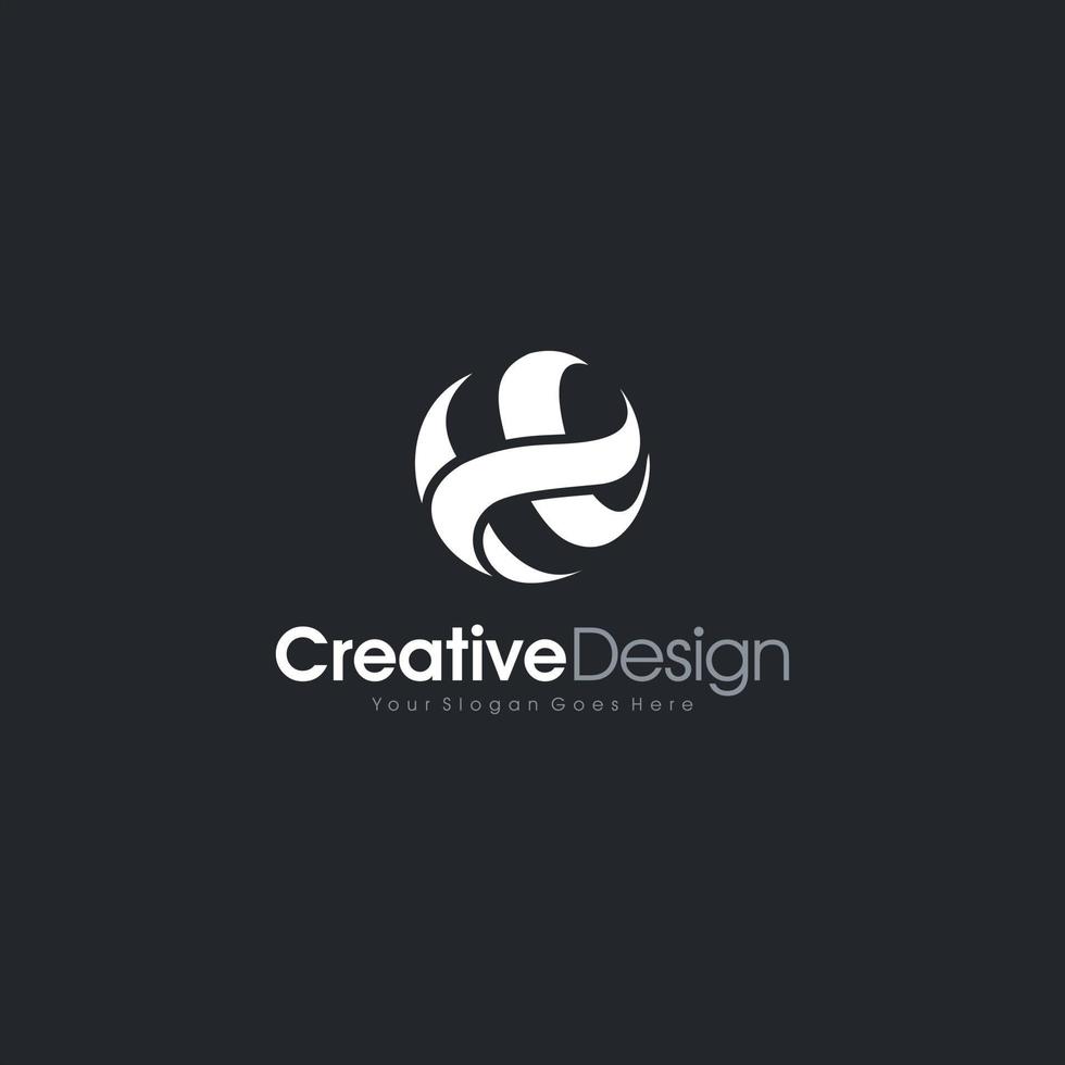 letra h logotipo ícone de design de elementos de modelo design criativo vetor