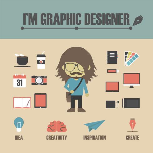 gadget designer gráfico vetor