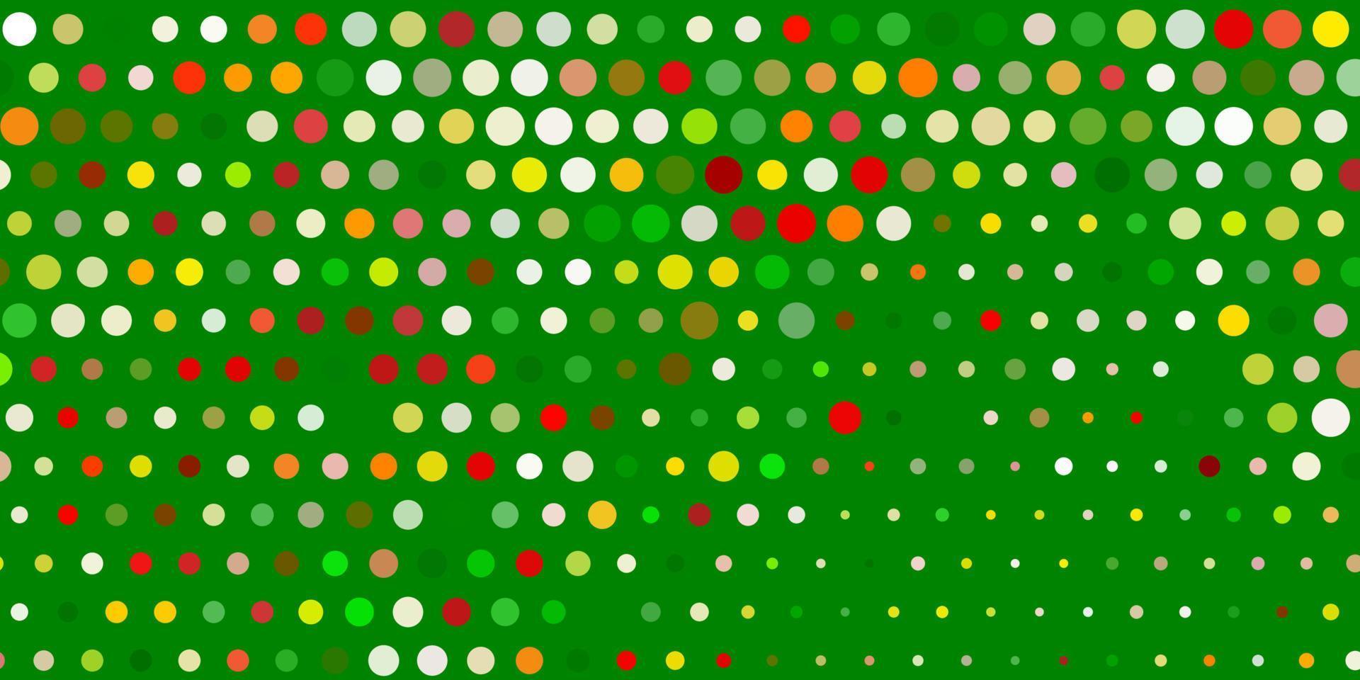 textura de vetor verde e vermelho claro com discos.