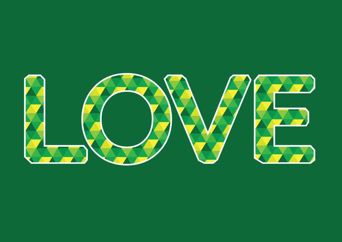 LOVE Font Type para cartão de dia dos namorados vetor