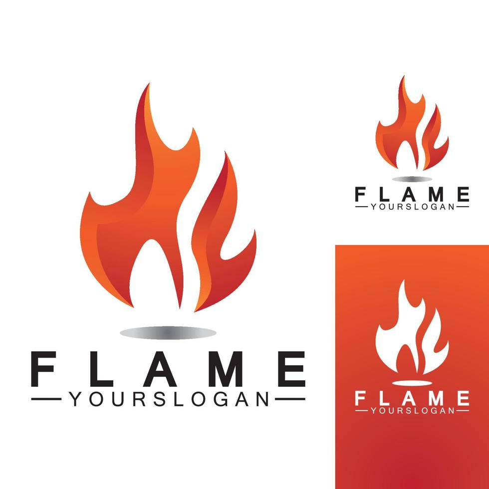 modelo de vetor de design de logotipo de chama de fogo