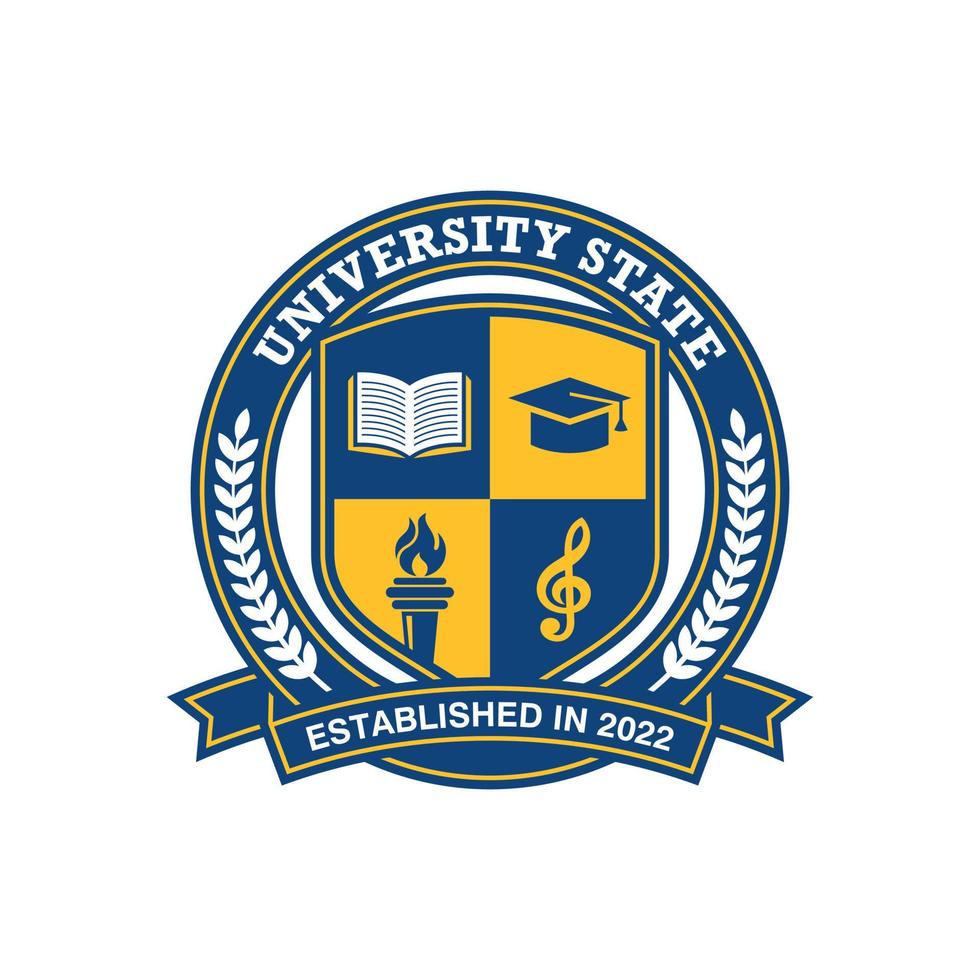 modelo de vetor de design de logotipo de educação universitária