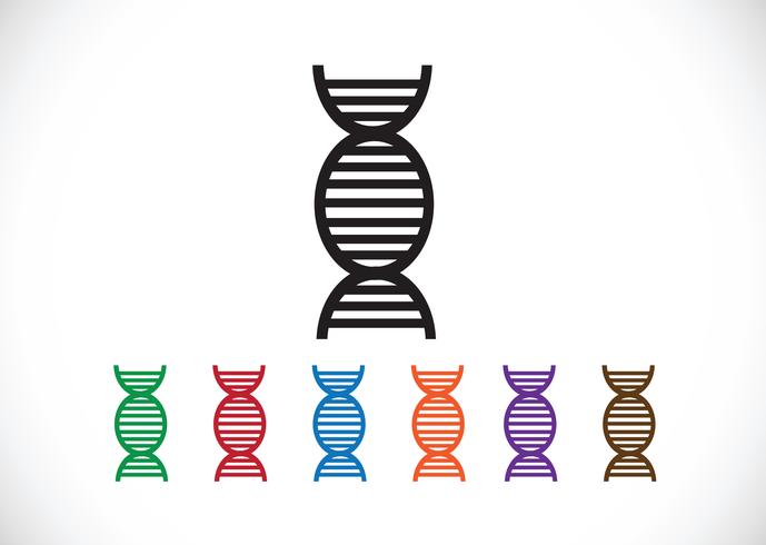 Ícone de synbol de sinal de DNA vetor