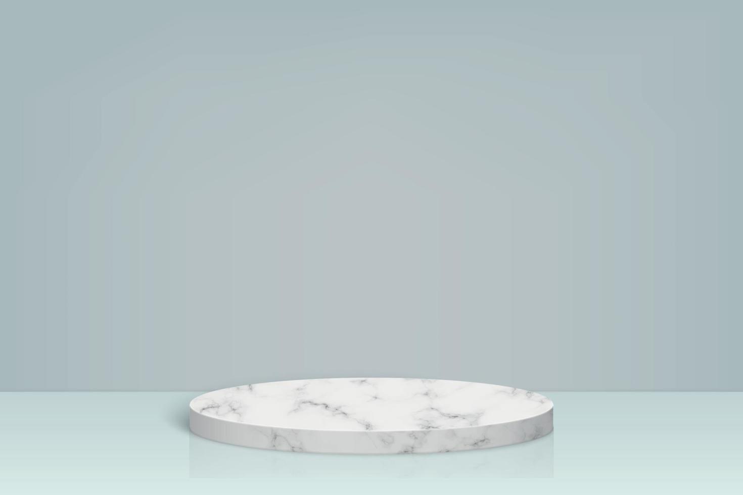 Cena mínima 3d com pódio de pedra de mármore, modelo de produto cosmético para seu projeto vetor