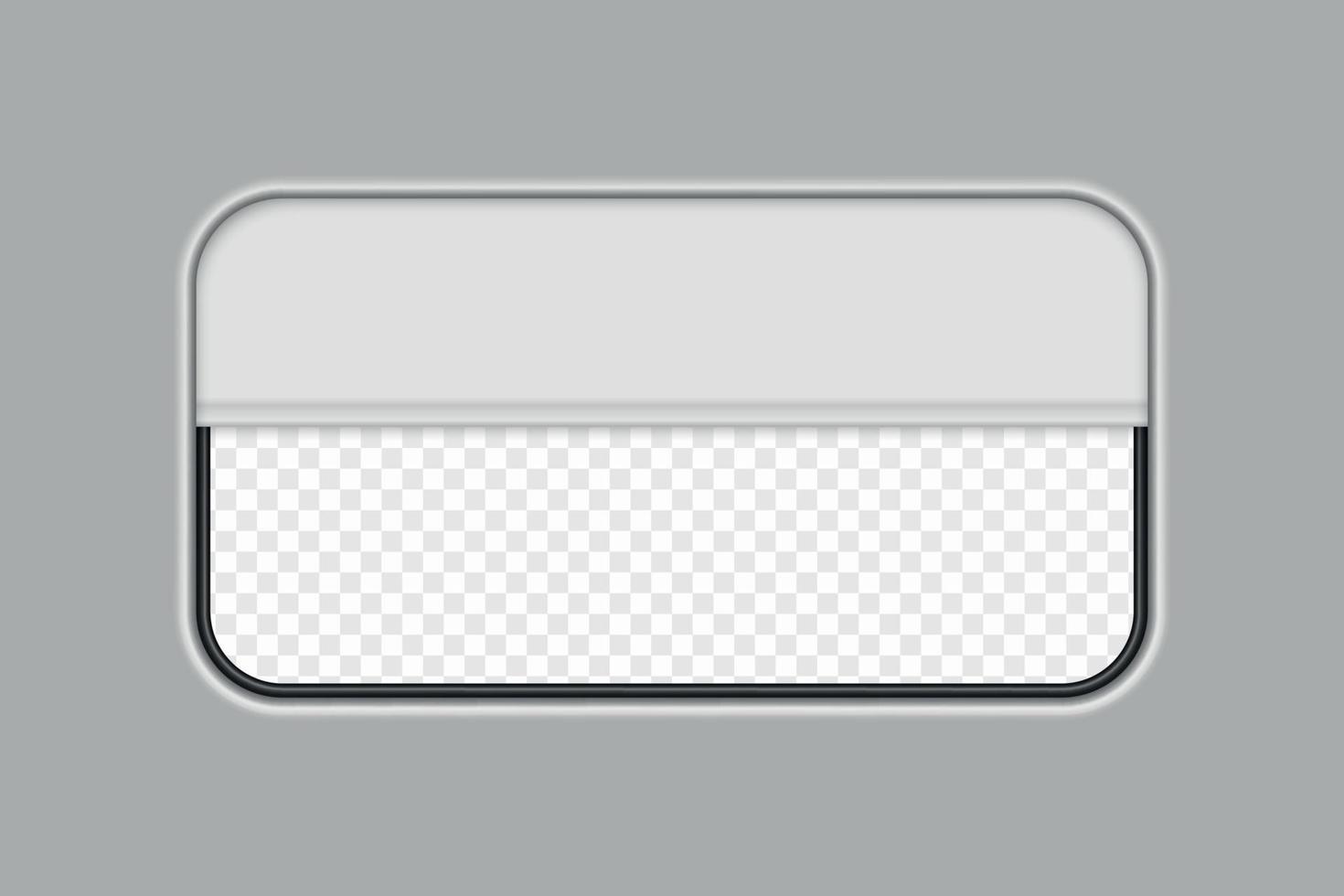 modelo isolado de janela de trem realista para seu projeto vetor