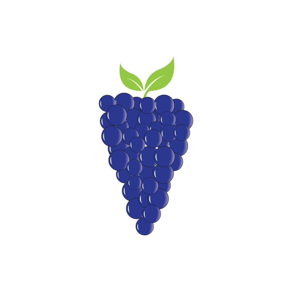 fundo de design de ilustração de ícone de vetor de uvas