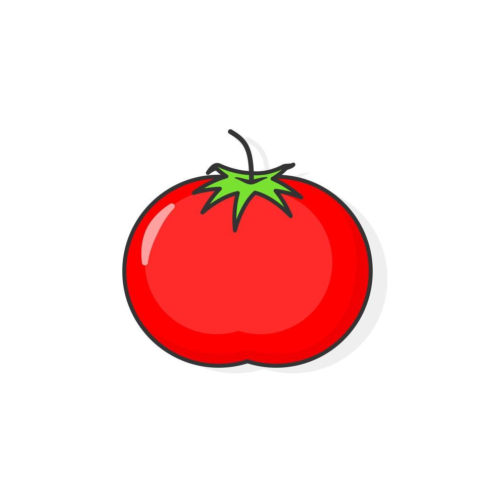 ícone de desenho animado de tomate vetor