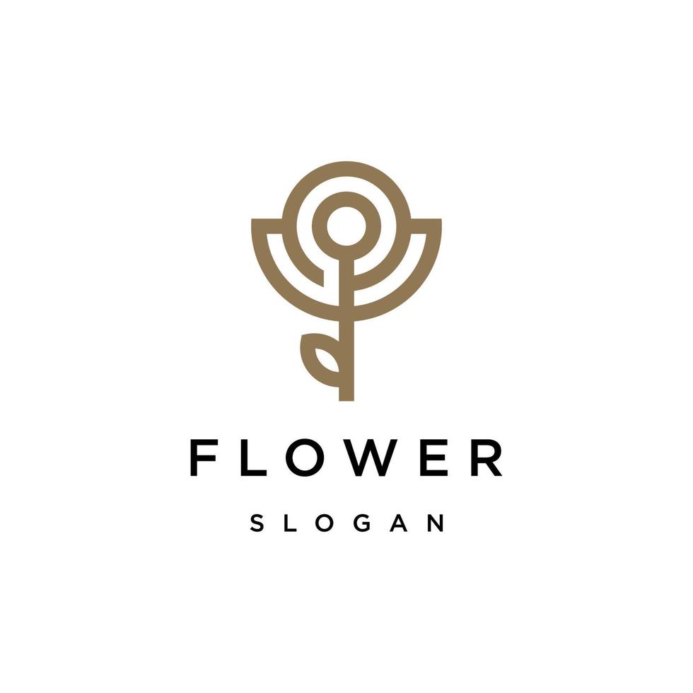 modelo de design de ícone de logotipo de flor vetor