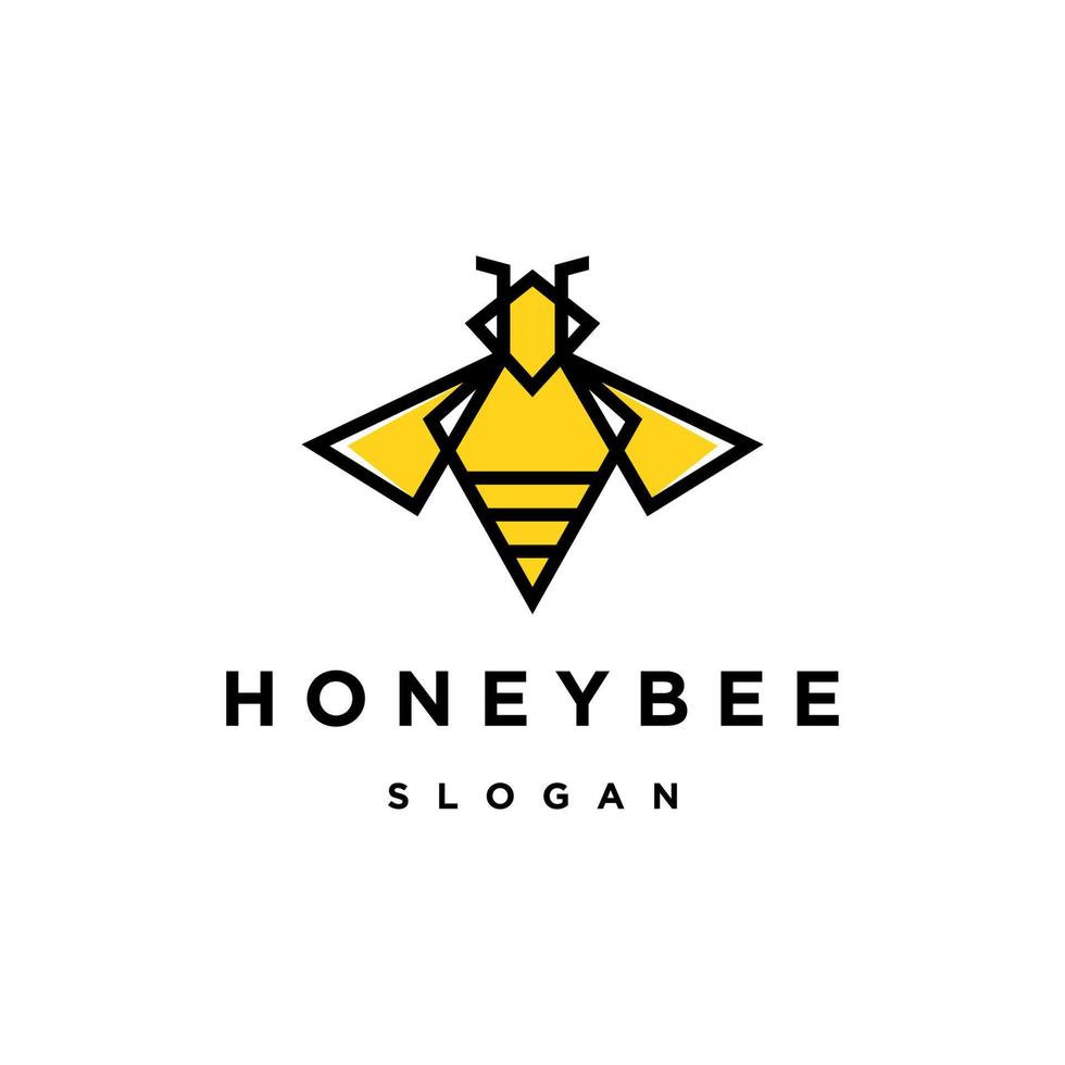 modelo de design de ícone de logotipo de abelha vetor