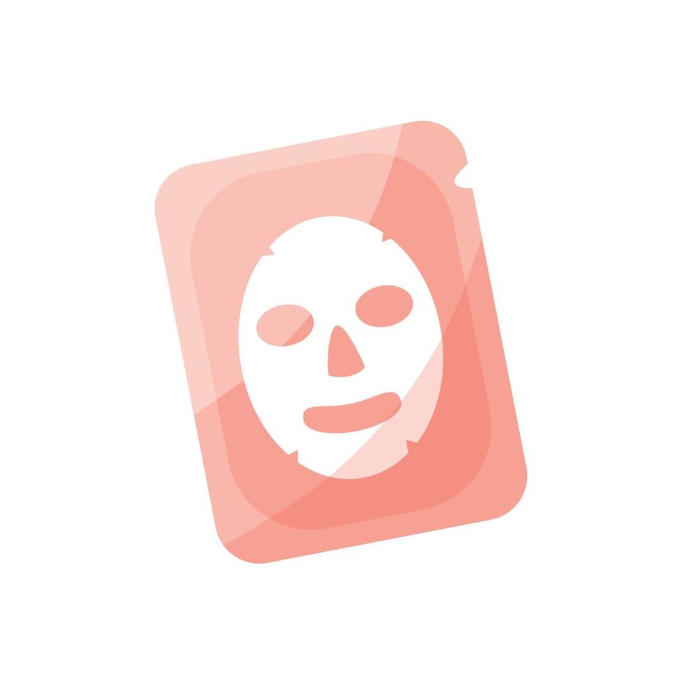 embalagem de máscara facial rosa vetorial vetor