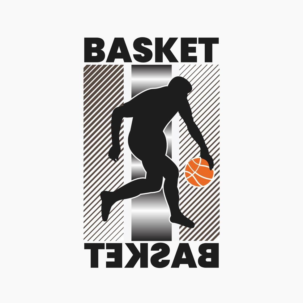 design de basquete para design de camisetas e outros vetor